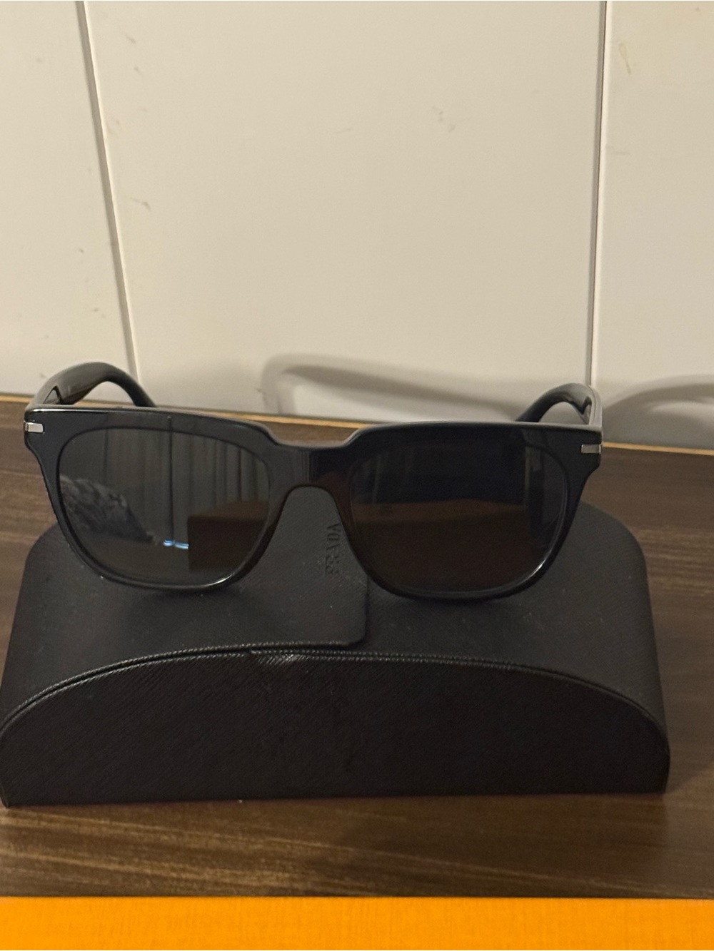 Prada Black Sunglasses with Dark Lenses